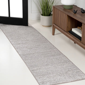 Cole Modern Minimalist Pinstripe High-low Area Rug